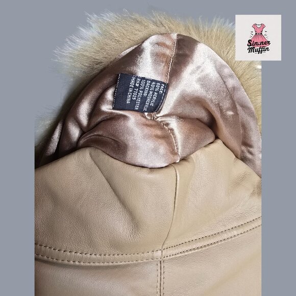 Terry Lewis Classic Luxuries Long 100% Leather and Faux Fur Trimmed Coat - Picture 6 of 16